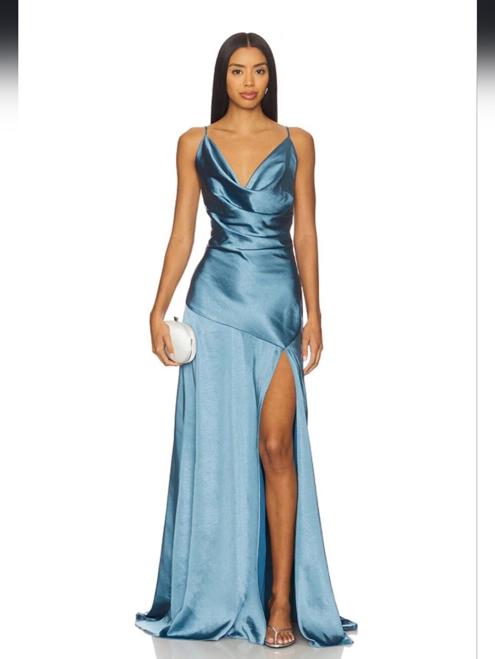 Clementine Maxi Dress in Cadet Blue